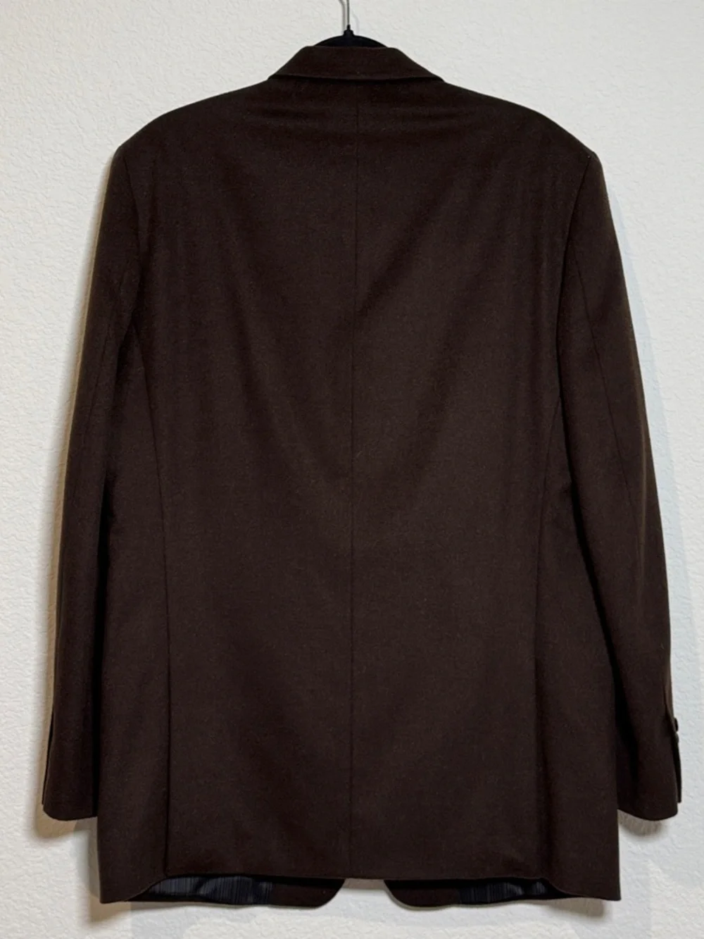 Calvin Klein Men's Dark Brown Classic Two-Button Wool Cashmere Blazer 42L
